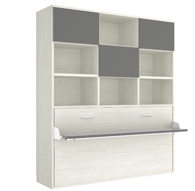 Cama Abatible Horizontal Con Estanteria Superior Rmb Muebles De Tena