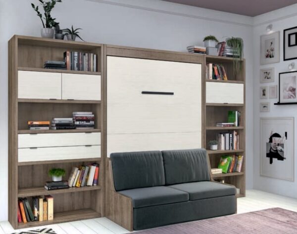 abatible con sofa de matrimonio cama