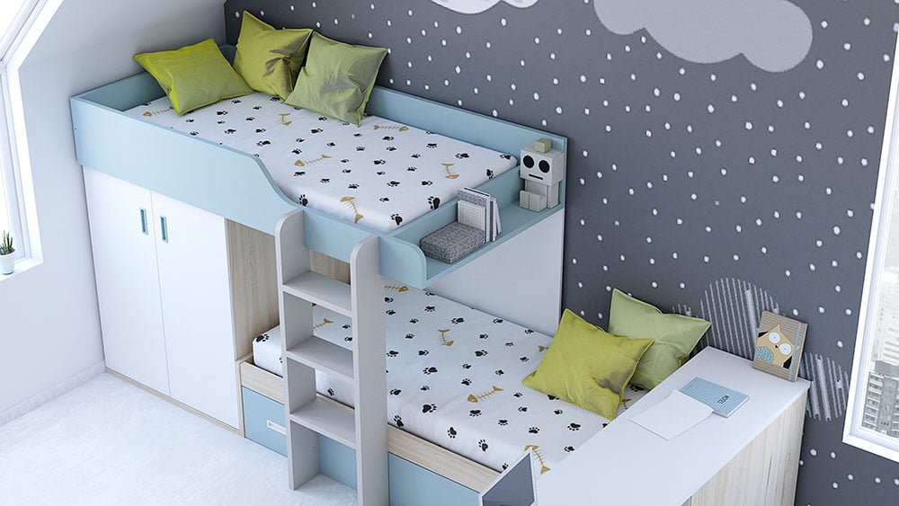 LITERA TREN JUVENIL BSC 195 - Muebles de Tena